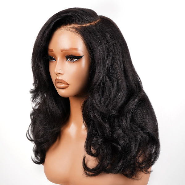 OQ HAIR M-Cap Clean Hairline 9x6 Lace Yaki Straight Wear Go Wig Deep C Part And Face Framing Wig