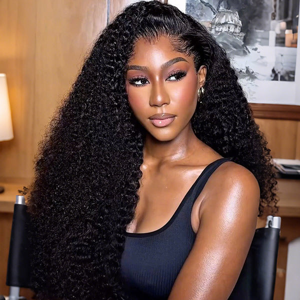 3 In 1 Half Wig | Kinky Curly Glueless Half Wig Invisible Hairline Protective Style
