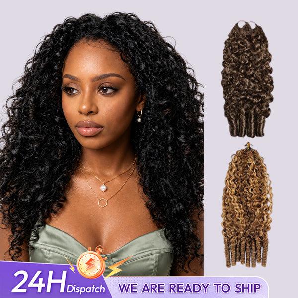 24h Shipping | OQ HAIR Burmese Curly Crochet Human Hair Full Volume Bouncy Ends Natural Blend Multiple Color Choices