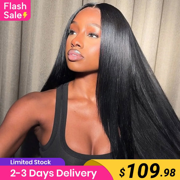 Flash Sale | Silky Straight Easy Wear Go Glueless Wigs Pre Cut 7x5 HD Lace