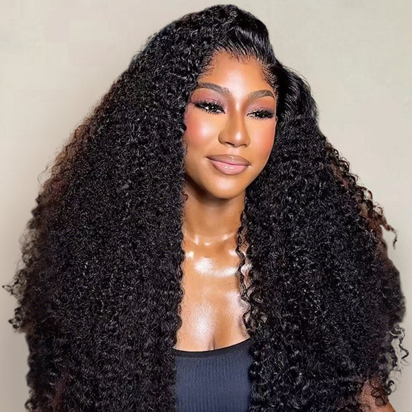 3 In 1 Half Wig | Kinky Curly Glueless Half Wig Invisible Hairline Protective Style