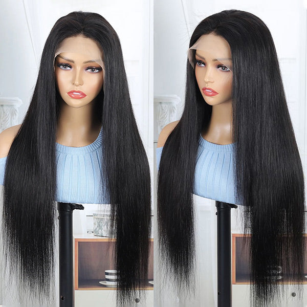 OQHAIR Made of 100% Unprocessed Brazilian Human Virgin Hair Straight Wig 13x4 13x6 Virgin Human Hair Lace Front Wigs Preplucked HD Wigs
