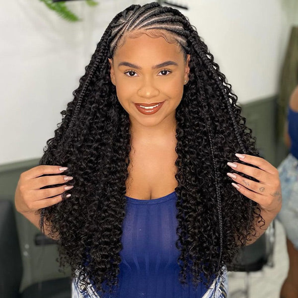 Unprocessed Afro Curly Bulk Human Hair Knotless Human Braiding Hair No Weft 1/3/5 Packs