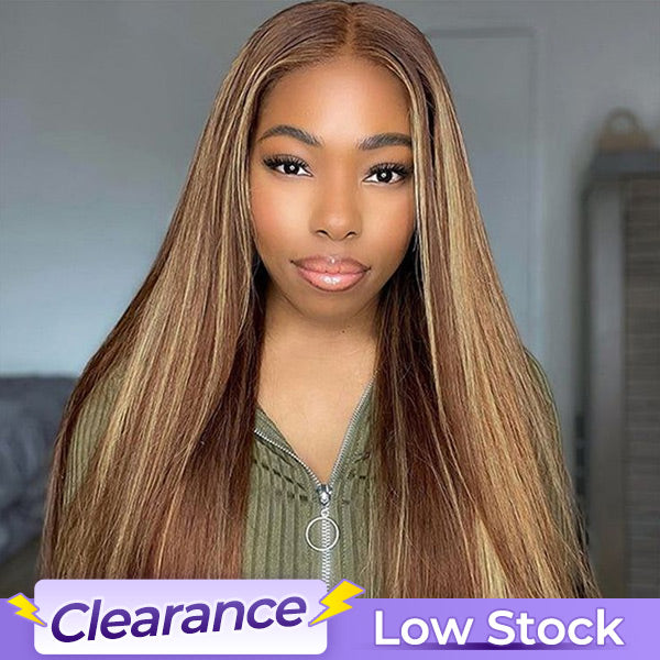 CLEARANCE | Straight Highlight 4/27 Pre-Cut 7x5 Lace Wear Go Wig