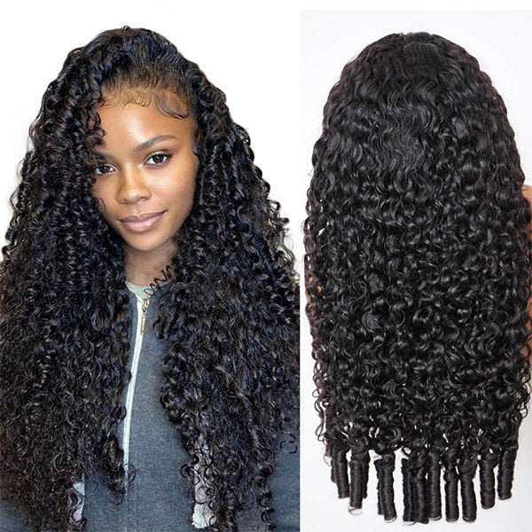 OQ HAIR Burmese Curly Seamless Melt 13x4 HD Lace Wear Go Glueless Wig With Flexible Fit Drawstring