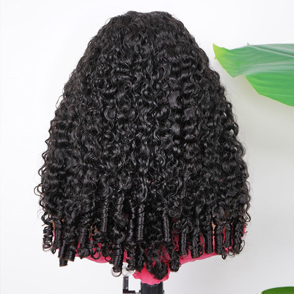 OQ HAIR Burmese Curly Seamless Melt 13x4 HD Lace Wear Go Glueless Wig With Flexible Fit Drawstring