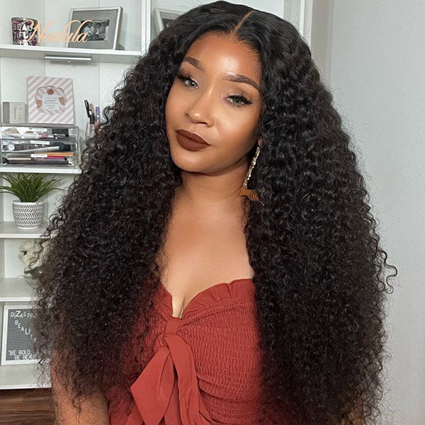 CLEARANCE | Glueless Afro Curly Bleached Knots Wear Go Wig Pre-cut 7x5 HD Lace