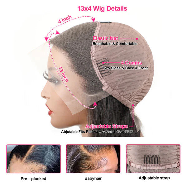 Flash Sale | Straight 13x4 13x6 Lace Frontal Wig Pre-plucked Hairline Human Hair Wig