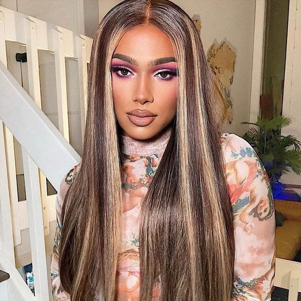 Clearance Sale | Straight Highlight 4/27 4x4 Lace Closure Wigs Human Hair