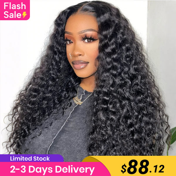 Flash Sale | Water Wave Wear Go Glueless Wig Pre Cut 7x5 Lace Bleached Knots Wig