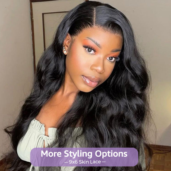 OQ Hair Block Wig Body Wave Bleached Knots Wig With Optional Replaceable Zip Lace Tops