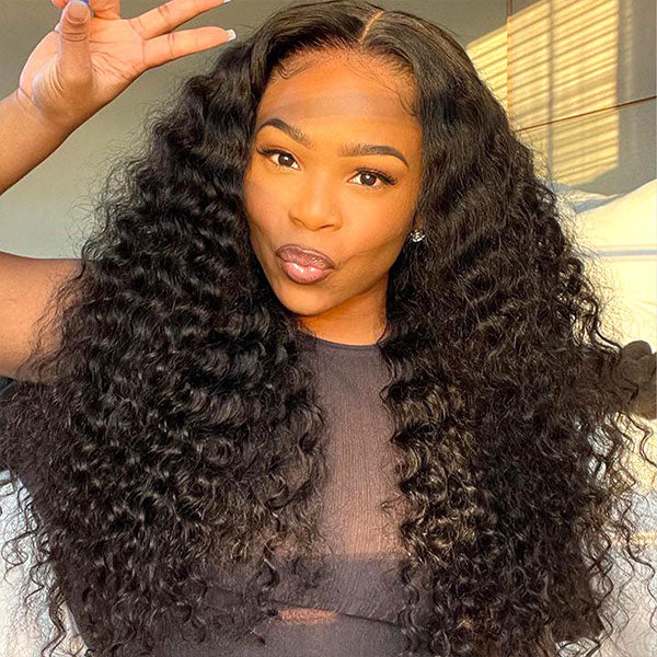Deep Wave Hd Lace Wigs Pre Plucked and Bleached Human Hair