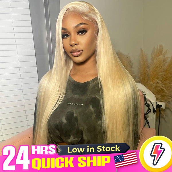 24h Shipping | Straight Hair 613 Blonde Wear Go Glueless Wig Pre-Cut 6x4 Lace Wig