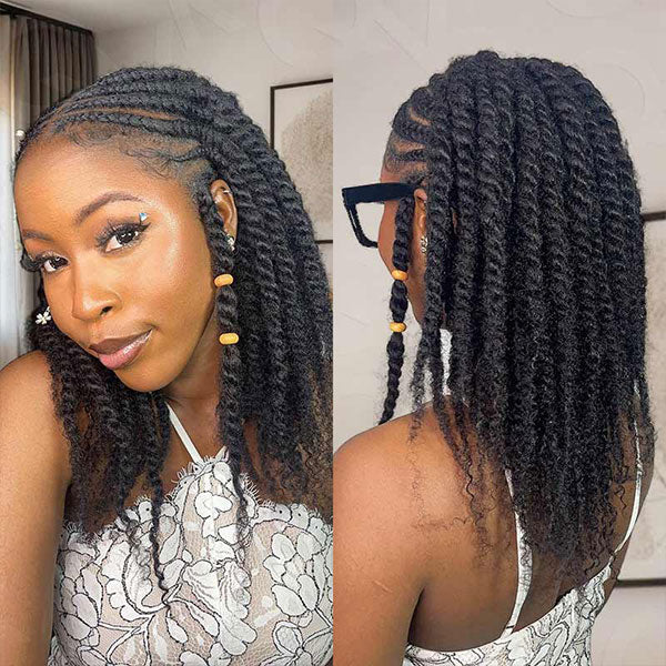 Unprocessed Afro Curly Bulk Human Hair Knotless Human Braiding Hair No Weft 1/3/5 Packs