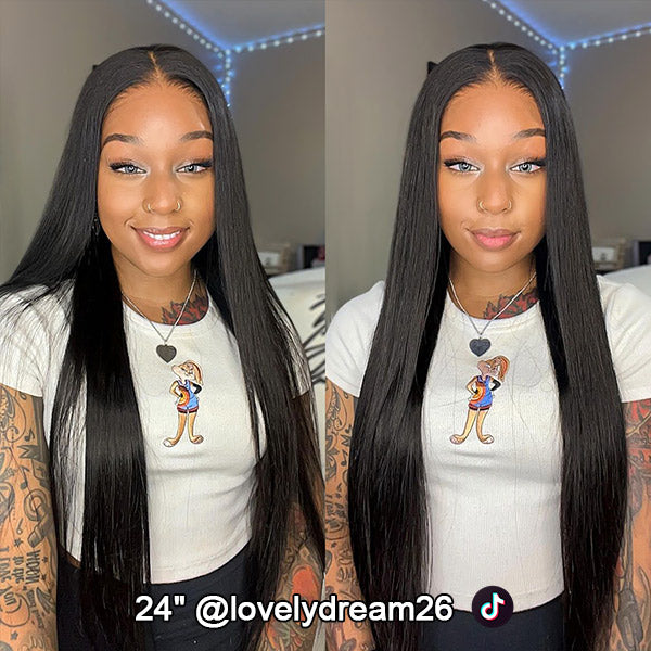straight pre-everything 6x4 glueless wig