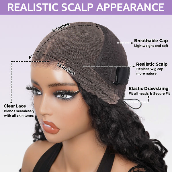 OQ HAIR #4 Chocolate Brown Color 13x6 Lace Front Wigs Preplucked Colored Human Hair Wear Go Wigs