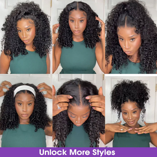 OQ HAIR Burmese Curly Invisi-Drawstring Pre-Cut Lace 360 Glueless Wig With Bleached Knots Snug Fit Wear Go Wig
