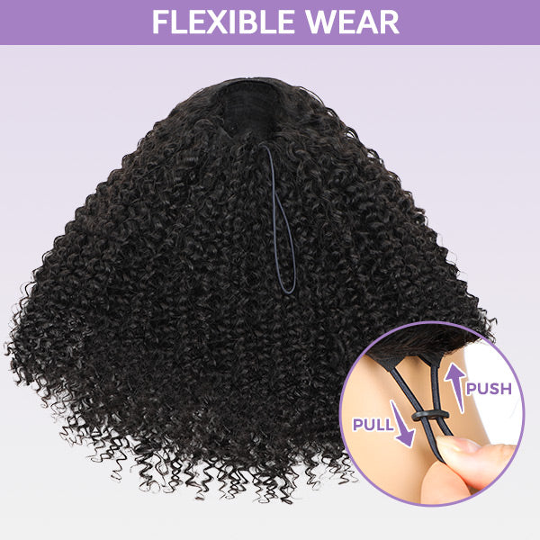 80% OFF | Kinky Curly 3-In-1 Half Wig Invisible Hairline Protective Style