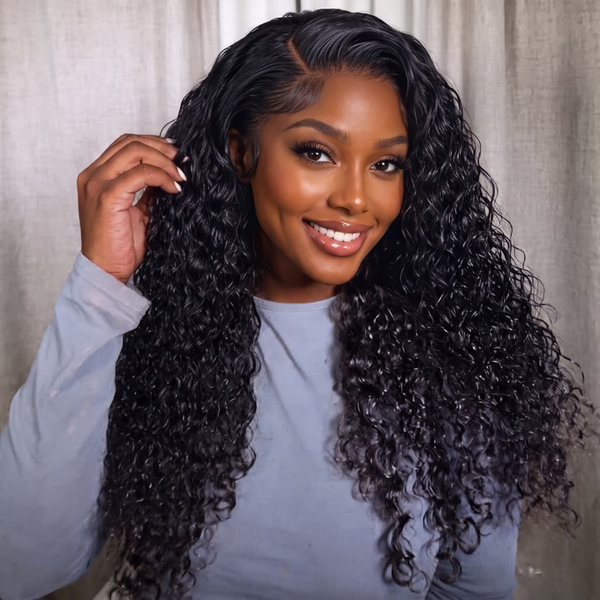 24h Shipping | Water Wave C Part Wear Go Wig Pre-cut Lace Glueless Wig