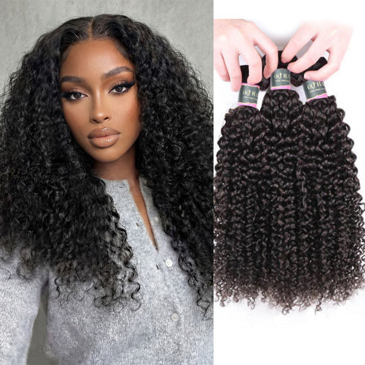 Kinky Curly Unprocessed Virgin Human Hair Bundles 1/3/4 Pcs