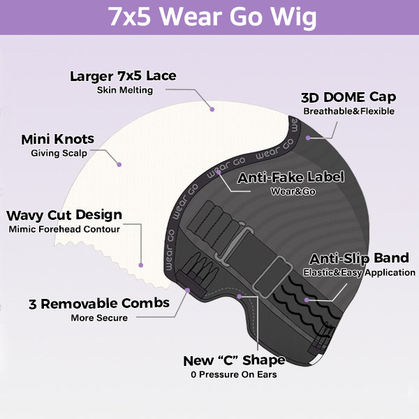 CLEARANCE | Glueless Straight Hair Ash Blonde Highlight Brown Wear Go Wig