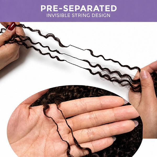 Pre-sale | OQ HAIR Reusable #2 Dark Brown Knotless Burmese Curly Crochet Human Hair Extensions
