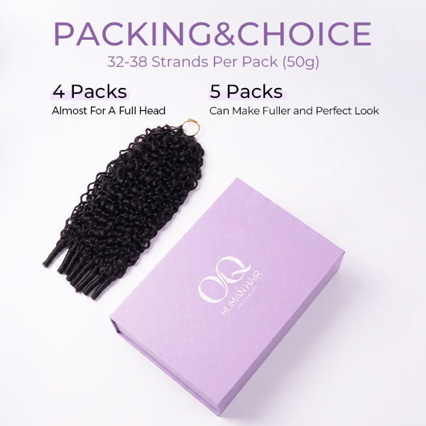 24h Shipping | OQ HAIR Burmese Curly Crochet Human Hair Full Volume Bouncy Ends Natural Blend Multiple Color Choices