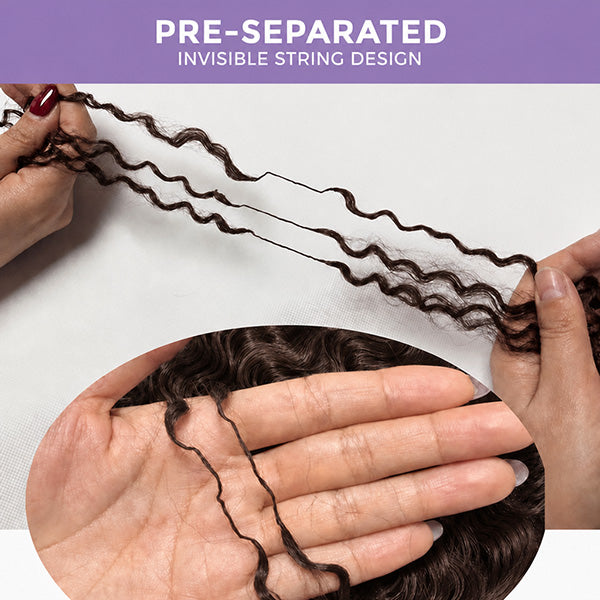 Pre-sale | OQ HAIR 100% Human Hair #4 Chocolate Brown Bouncy French Curl Crochet Braids