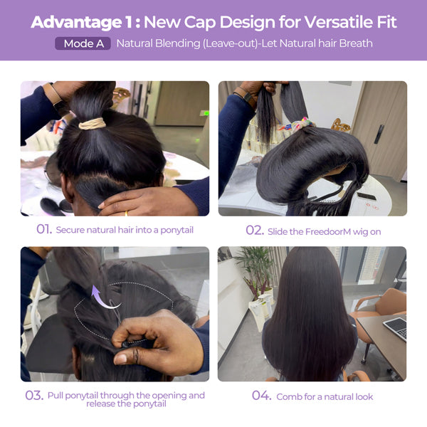 Flash Sale | Glueless Afro Curly FreedoorM Wig Back Versatile Opening Pre-Cut 9x6 Skin Lace Wear Go Wig With Adjustable Fit Drawstring