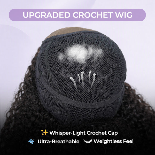 OQ HAIR Pixie Curly 7x5 Lace Closure Wig Bleached Knots Pre Plucked Hairline Everyday Wear