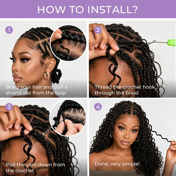 24h Shipping | OQ HAIR Whisper Soft Body Wave Crochet Hair Weightless Fast Home Application