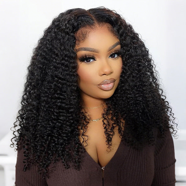 OQ HAIR Afro Curly FreedoorM Wig Back Hole Desgin Pre-Cut 9x6 Skin Lace Snug Fit Drawstring Wear Go Glueless Wig