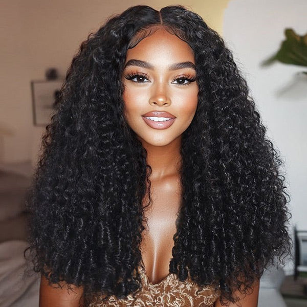 OQ HAIR Burmese Curly Glueless Wig Bleached Knots Pre-Cut 9x6 HD Lace Flexible Fit Drawstring Wear Go Wig