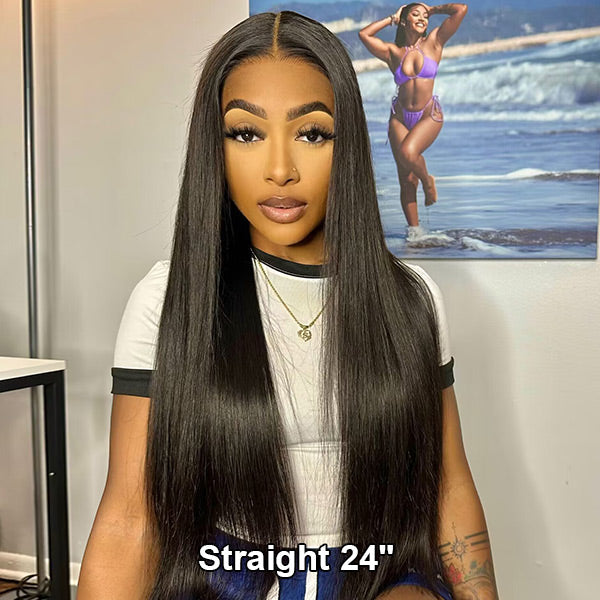 100% Glueless Wear Go Wig Bleached Knots Human Hair Wig Pre-plucked Hairline