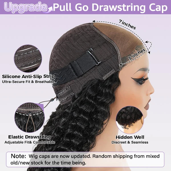 Dark Plum Color Pre Layered Straight Glueless Wear Go Human Hair Wig Beginner Friendly Pre Cut Lace