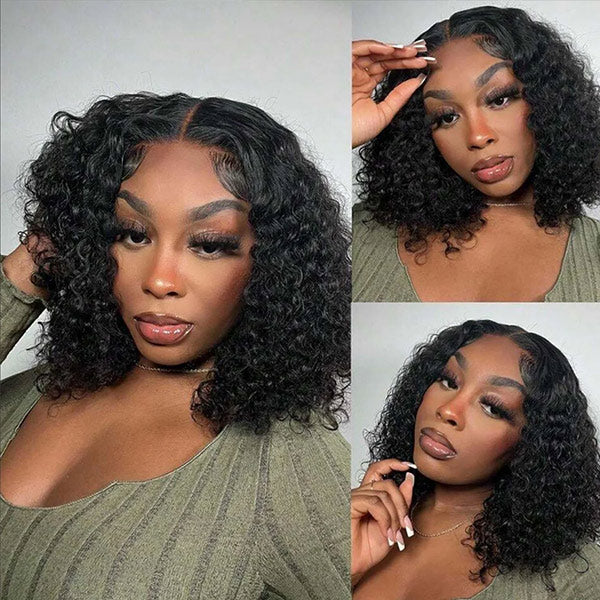 Bob Wigs Deep Wave Virgin Human Hair Lace Front Wigs Preplucked 4x4 13x4 13x6 HD Lace Frontal Wigs