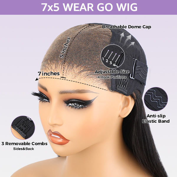 Special Offer | OQ HAIR Silky Straight 7x5 HD Lace Wear Go Glueless Wig Pre-everything Style For Beginners