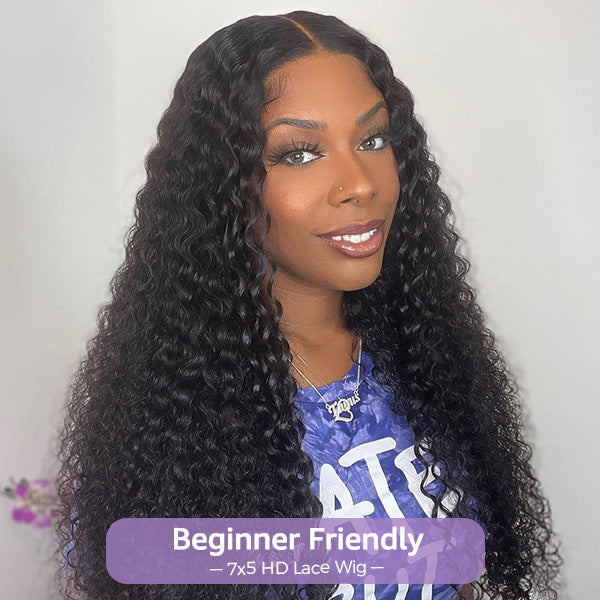 OQ Hair Block Wig Kinky Curly Bleached Knots Wig With Optional Replaceable Zip Lace Tops