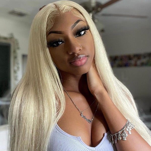 24h Shipping | Straight Hair 613 Blonde Wear Go Glueless Wig Pre-Cut 6x4 Lace Wig