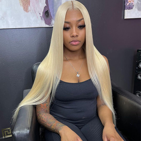 24h Shipping | Straight Hair 613 Blonde Wear Go Glueless Wig Pre-Cut 6x4 Lace Wig