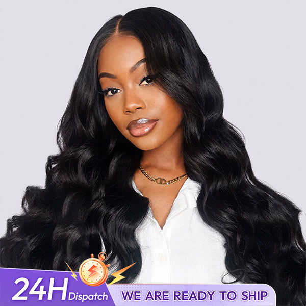 24h Shipping | Body Wave Wear&Go 7x5 Pre Cut HD Lace Closure Glueless Wig Beginner Friendly Bleached Knots
