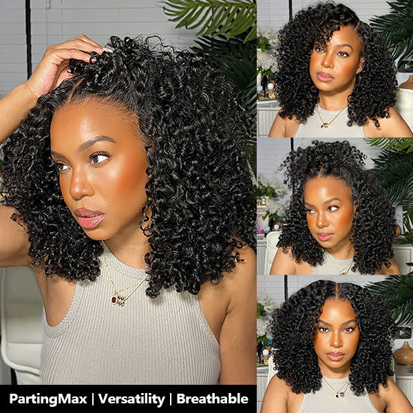 kinky curly m-cap breathable wig