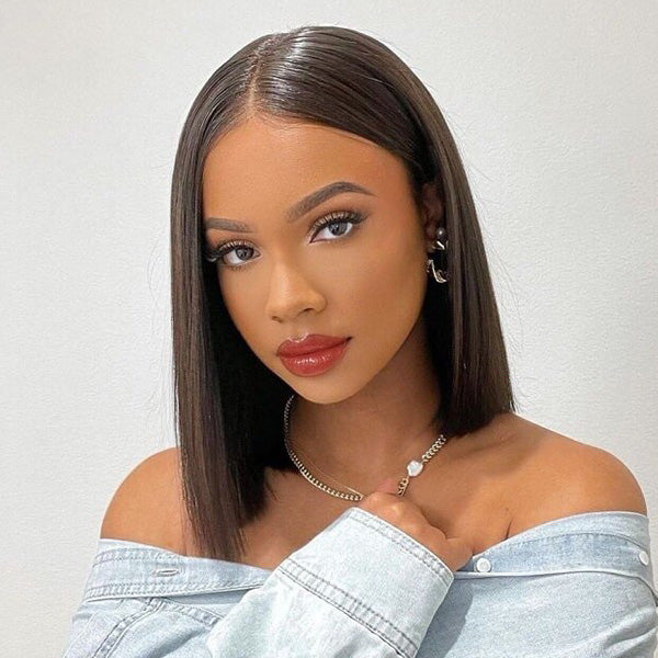 CLEARANCE | Straight Hair Bob Pre-cut 7x5 HD Lace Front Wear Go Glueless Wig