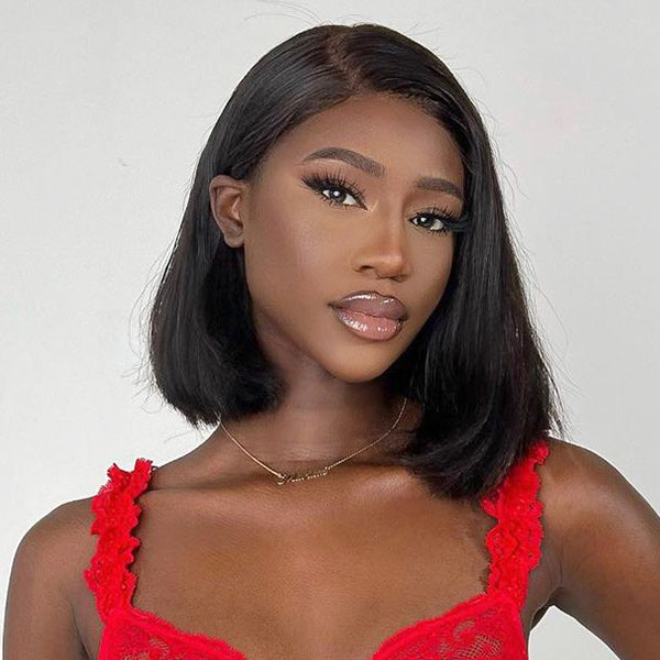 CLEARANCE | Straight Hair Bob Pre-cut 7x5 HD Lace Front Wear Go Glueless Wig