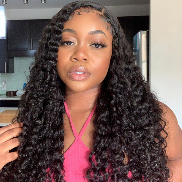 Flash Sale | Deep Wave Wig Pre-cut 9x6 HD Lace Wear Go Glueless Wig With Drawstring Cap