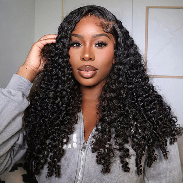 Burmese Curly Wig Bleached Knots Flexible Fit Drawstring 13x4 13x6 HD Lace Front Wear Go Glueless Wig