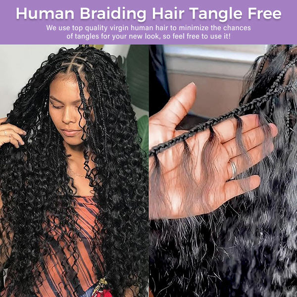 Unprocessed Afro Curly Bulk Human Hair Knotless Human Braiding Hair No Weft 1/3/5 Packs