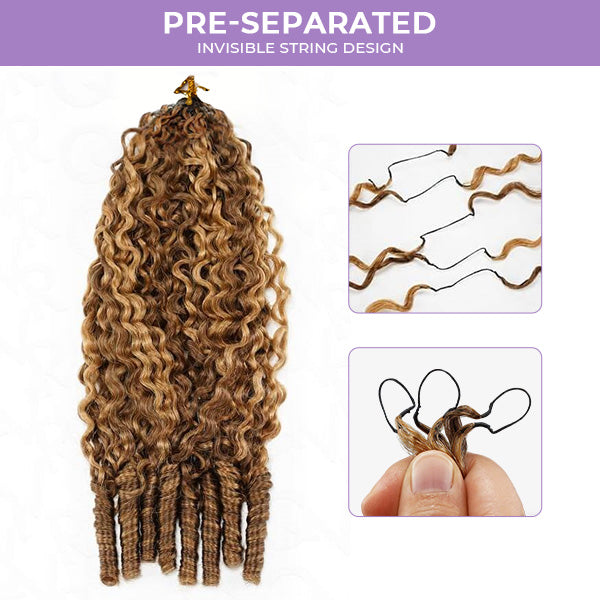 OQ HAIR Highlight 4/27 Burmese Curly Crochet Human Hair With Miracle Knots for Easy Install