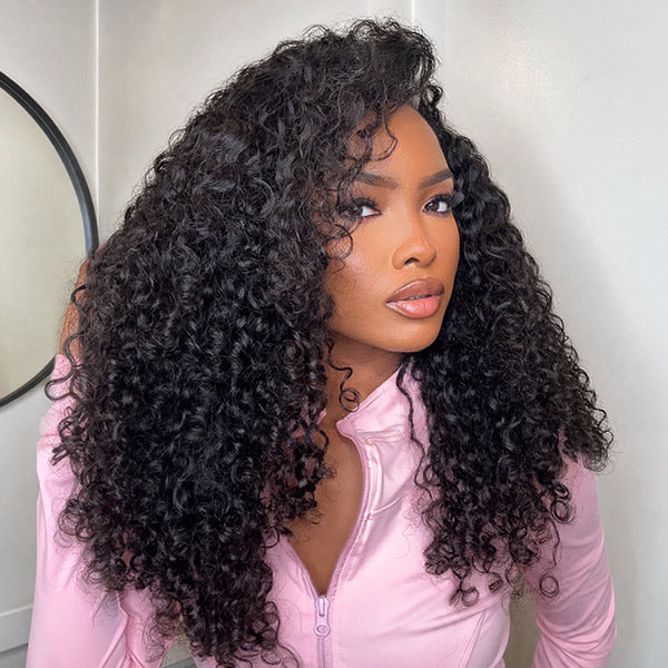 24h Shipping | OQ HAIR Premium Burmese Curly Human Hair Feather Crochet Hair Pre-Separated Protective Style