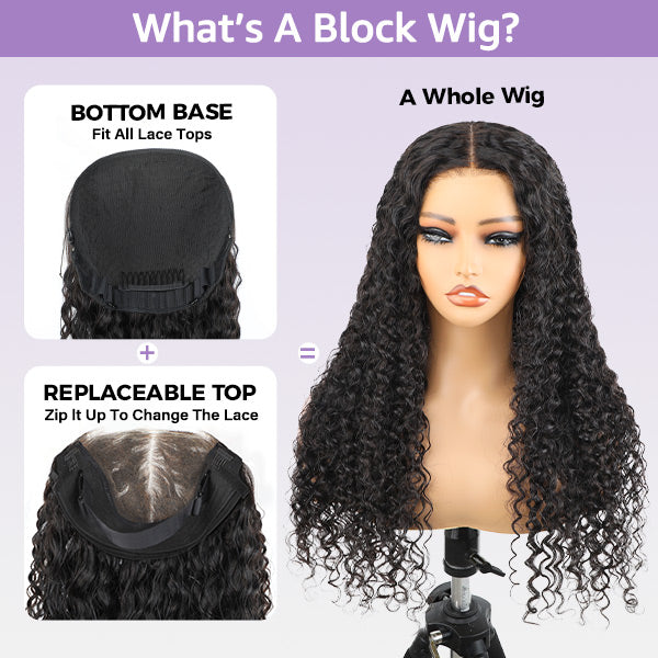 OQ Hair Straight Wavy Curly Bottom Base For Block Wig